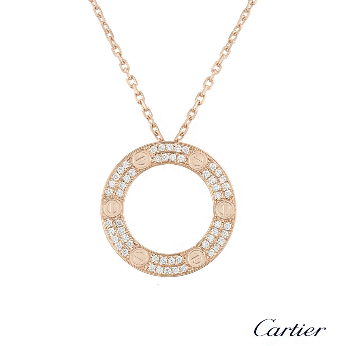 cartier love diamond necklace price